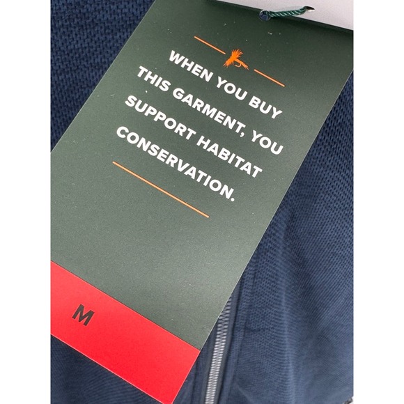 Orvis Men's Bonded Mesh Full Zip Jacket Fleece Lined Blue Size M - Picture 5 of 15